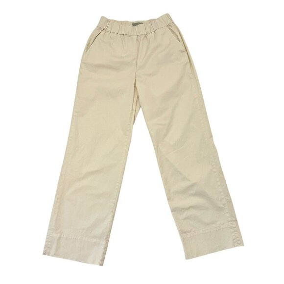 Everlane Pull-On Straight Leg Lightweight Casual Pants Neutral Cream size Small - Picture 1 of 12